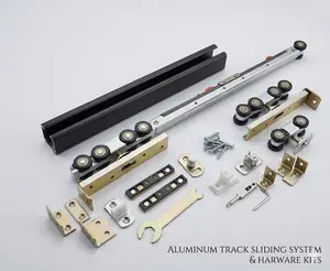 Ivanees Sliding system Aluninum track and hardware kits-(Wheels)