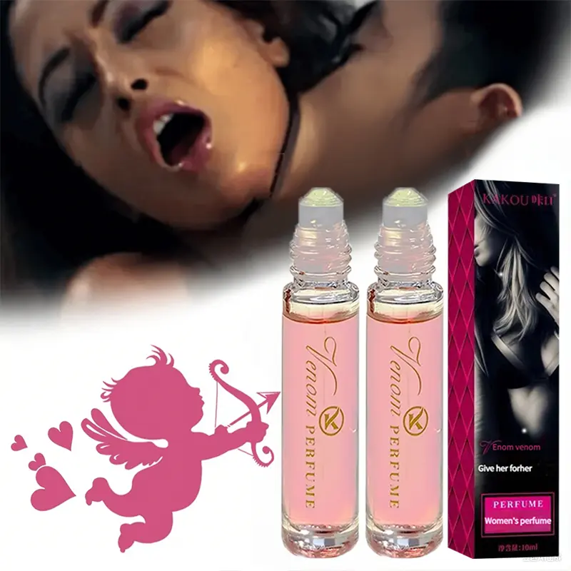 3-Pack Female Pheromone Perume -FreshTrendsScent,Alcohol-Free,Long-Lasting 0.34 0z RollerballDesign, Pink And Gold Design, ldeal Valentine's Day OrBirthday Gift pheromone perfume oil enhanced scent scent pheromone