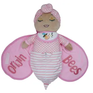 Orijin Bees Nu'Bees Plush Baby Dolls - Pink 14" Soft Body Lightweight Promotes