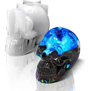 Skull Mold for Epoxy  Casting - 3D Large Skeleton Shape for Candle Making,  Decor, Outdoor Art Crafts