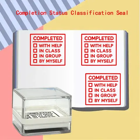 Teacher Grading Stamp for Student Homework Assessment, Classroom Management, Student Progress, Assignment Completion Tracking, Student Performance, Self-Inking Rubber Stamp, Learning Task Completion Status Seal, Office Supplies