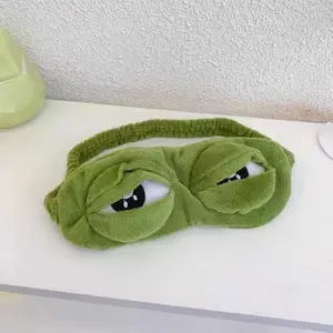 Cute Cartoon Frog Eye Mask, Sleep Eye Mask, Sleeping Eye Mask, Breathable Eye Cover, Breathable Cotton Lining, Elastic Non-Irritating, Perfect for Christmas, Halloween, Summer, Winter, Valentine's Day