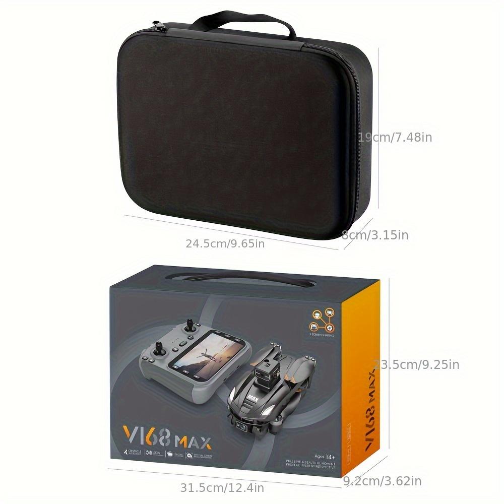 V168 MAX GPS Drone, 4K HD Dual Camera, 360° Smart Obstacle Avoidance, FPV Flight, Optical Flow Positioning, Quadcopter, Suitable for Adults and Beginners, HD Large Screen Remote Controller, 6-Axis Gyroscope, 2 Batteries + SD Card + Carrying Case Set
