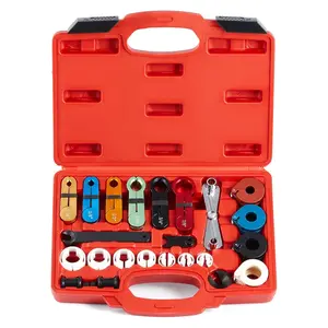 Orion Motor Tech 25pc Line Disconnect Tool Kit,Red/ Blue Master Quick Disconnect Tool Set for A/C Fuel & Transmission Systems,Fuel Line Disconnect Tool for Automotive Maintance Compatible with Ford Chevy GM More,Multifunctional Pipe Clamp, fathersdaygift