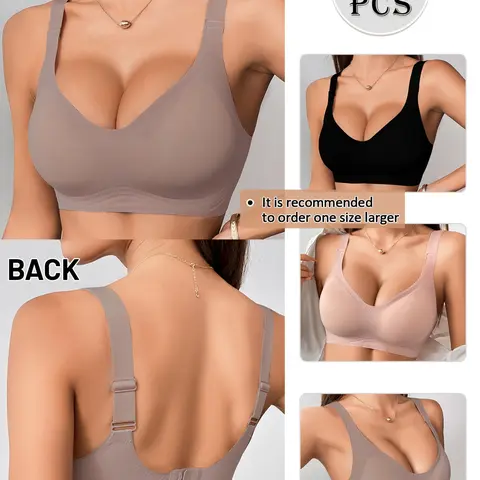 Seamless Push Up Elastic Bra Set, No Underwire Bras, Super Comfortable, Perfect Fit, Multiple Colors Available, Ideal for Daily Wear and Fitness, Bra Pack