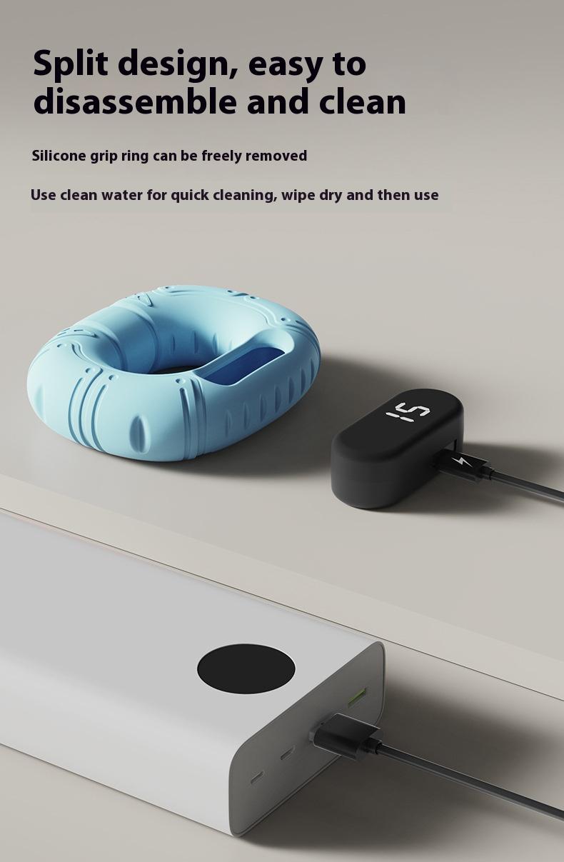 Smart silicone gripper to exercise finger strength grip ring connected to Bluetooth counting and page turning video grip ring