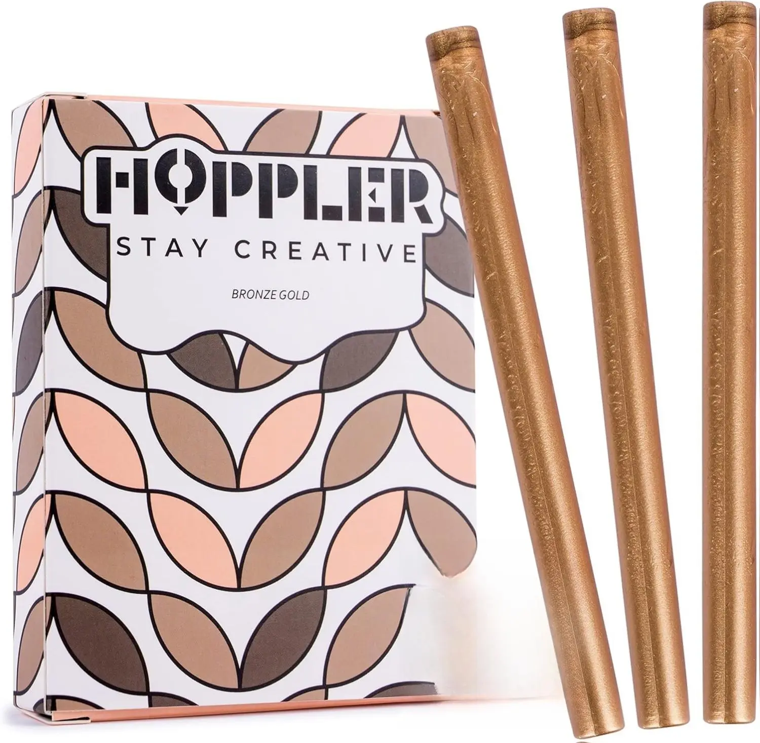 Hoppler 20 Bronze Gold 7mm Sealing Wax Sticks for Crafts, Envelopes, and Gifts