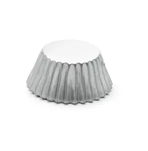 Cupcake Liners Silver Foil Mini 48-Count