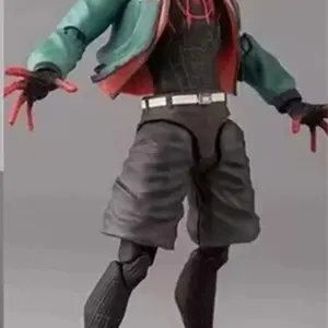 Hot Trend Red Black Hero Action Figure, Miles Style PVC Collectible Statue, Desktop Display Model Toy for Movie Fans Kids Adults Birthday Christmas Gift