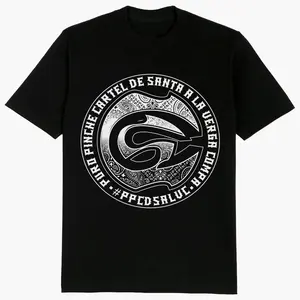 Cartel De Santa Chicano Clothing, Lowrider Apparel, Gangster Outwear, Chicana Top, Mexican Attire,Men's Short-Sleeve Sports T-Shirt