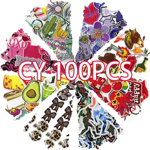Iron on Patches for Clothing 100Pcs Random Assorted Styles Funny Patch Repair Embroidered Appliques DIY Accessories