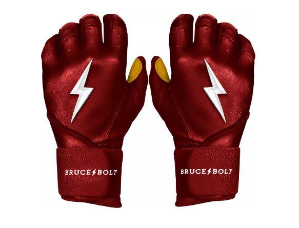BRUCE BOLT Men's Original Series Long Cuff Batting Gloves For Everyone