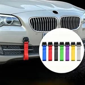 Car Tow Rope 180° Rotating Flag, Bumper Decoration Pull Cable Hook, Car Modification Exterior Accessories, Vehicle Towing Strap