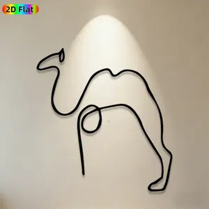 1pc Camel Metal Wall Art,Camel Statue Mural, Ideal Gift for New Year, Easter, Animal Decor Enthusiasts, Weather-Resistant Metal Wall Decor Wall Sculptures, Perfect for Patio Wall & Garden Fence, Unique Outdoor Decor