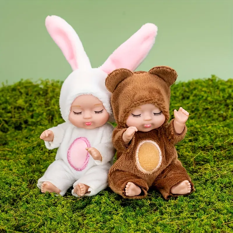 Girls' Cartoon Realistic Newborn Doll Set - 4.3in Mini Dolls, 6 Fairy Tale Princess Figures, Premium Gift Packaging, Pretend-Role Play Toy for Children Girls' Cartoon Realistic Newborn Doll Set - 4.3in Mini Dolls, 6 Fairy Tale Princess Figures, Premium Gift Packaging, Pretend-Role Play Toy for Children