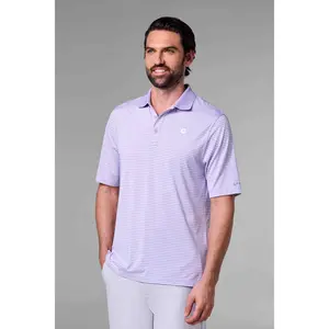 Men's Erodym Short Sleeve Sports Polo | Lavendula/White Stripe