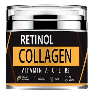 Retinol Cream for Face, hydrates skin Face Cream with Collagen for Women & Men, repairs dry skin and protects skin's moisture barrier - Vitamin E & Hyaluronic Acid for Skin Care, Day & Night Cream, Revitalizing Face Moisturizer - 1.7 OZ