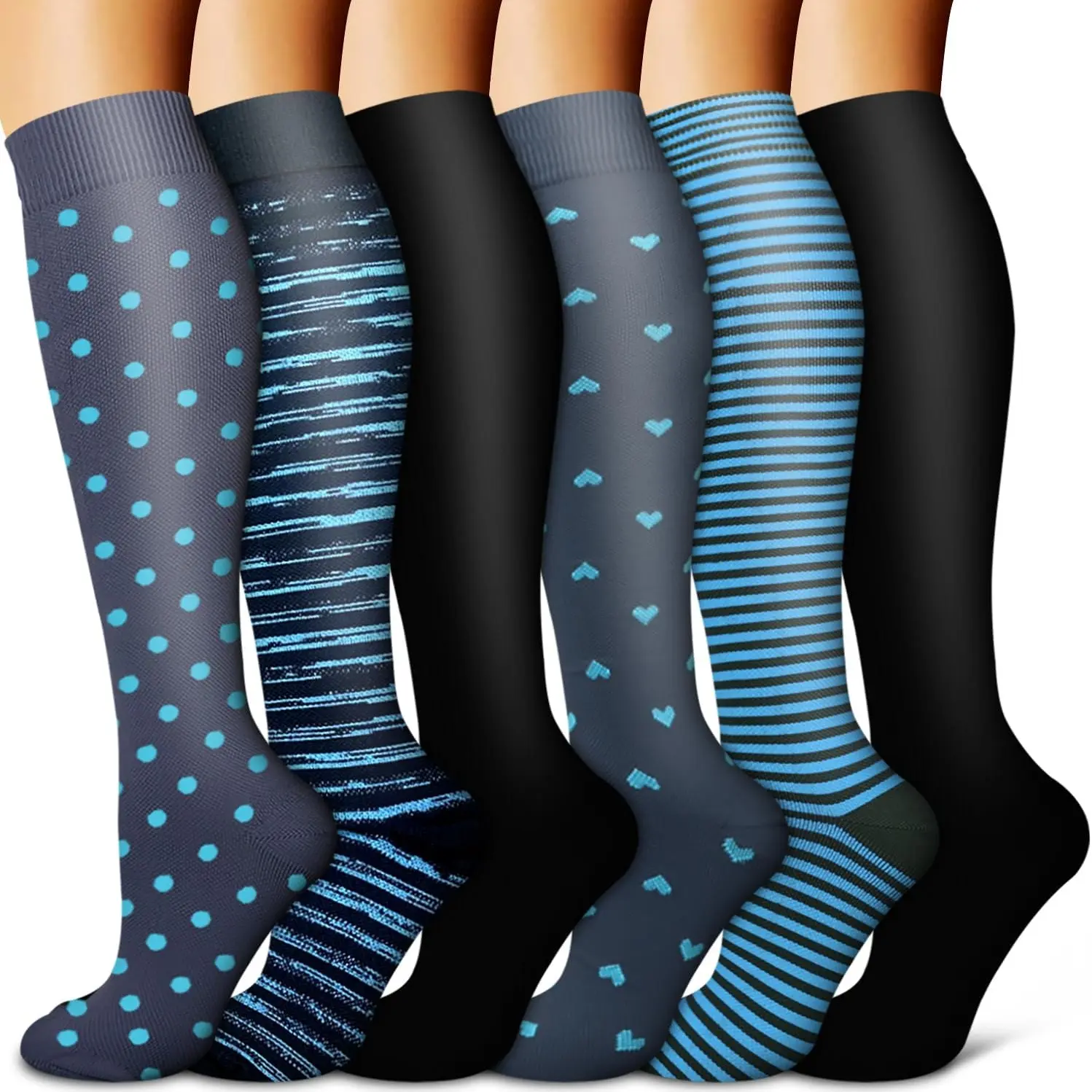 Blue Dots（6 Pairs））