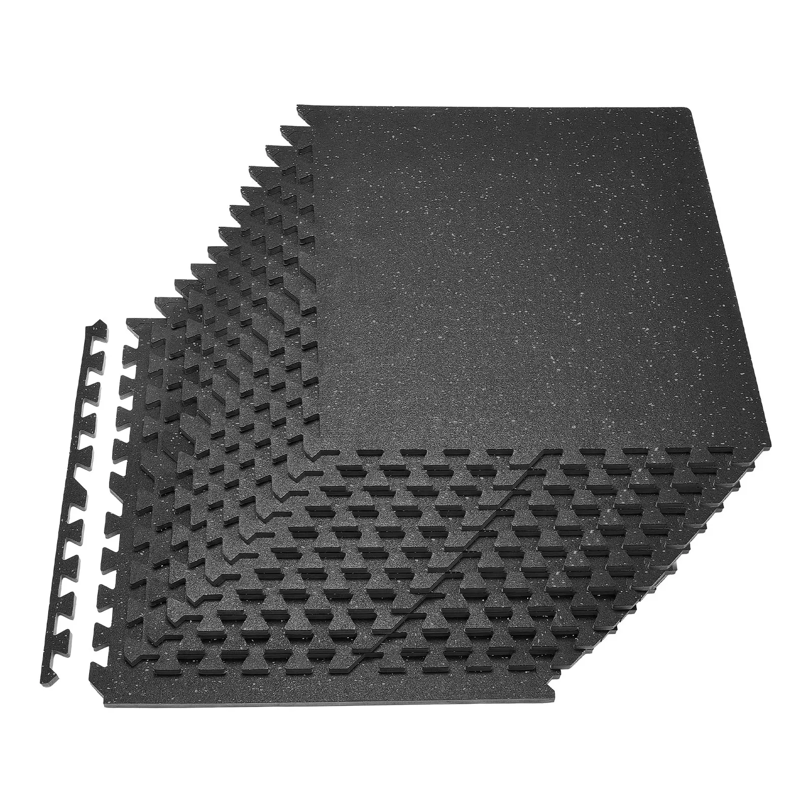 【SummerFinds】VEVOR Puzzle Exercise Mat, 24 PCS Fitness Equipment Mats, 24 x 24 x 0.56 in, High-Density EVA Foam Mats Set, Interlocking Rubber Soft Tiles, Protective Floor Padding with Gray Dots for Home Gym Office