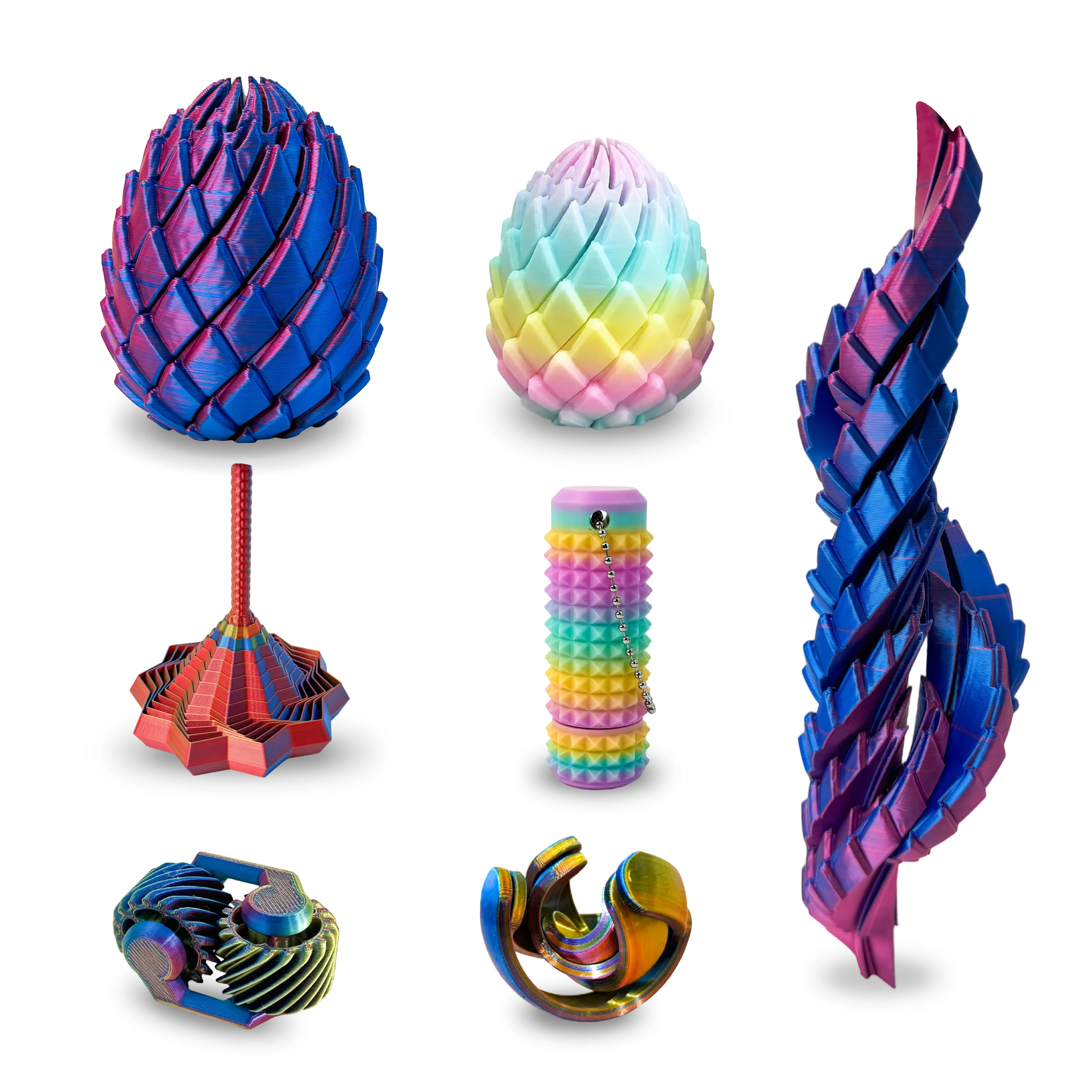 3D Printed Transforming Dragon Egg Fidget Toy - Expands to Dragon Shape, Sensory Stress Relief Desk Gadget, Creative Birthday Gift for Kids & Adults