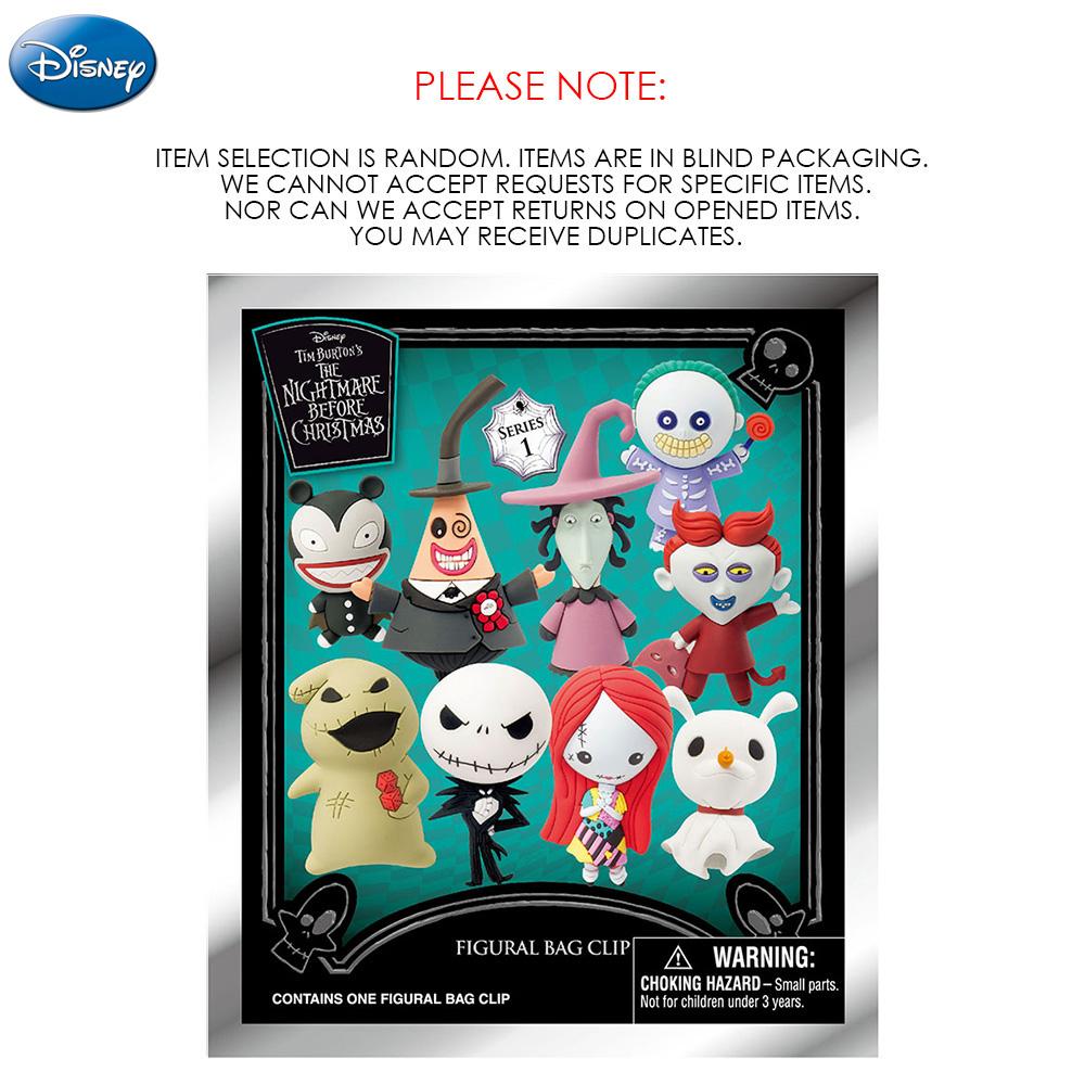 Disney The Nightmare Before Christmas 3D Keychain Blind Bag 1PC Officially Licensed Mystery Anime Figure Keyring PVC Blind Box Backpack Charm Perfect for Collectors