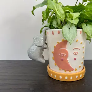 Elephant Ceramic Planter Hanger