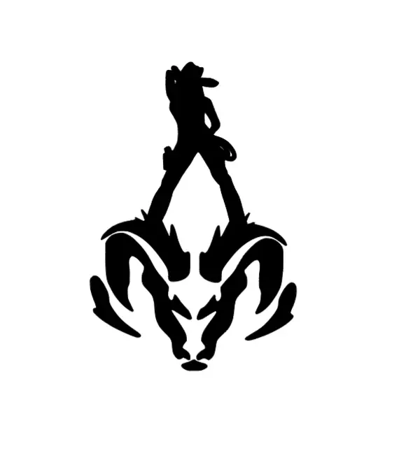Dodge Cowgirl 5x6 Vinyl Decal for Car Exterior Accessories