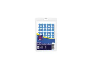 Avery 05050 Removable Self-Adhesive Color-Coding Labels, 1/2in dia, Light Blue, 840/Pack