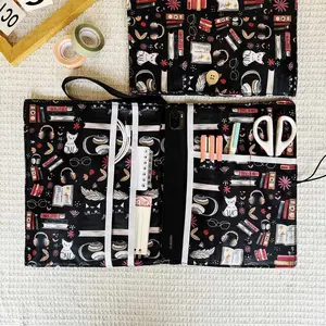 Cute Cat Theme File Storage Bag, Handbag Mother-Child Notebook, Medical Document Holder, Travel Organizer, Portable Organizer, A4/a5 Inspection Files, Space Saving Organizer, Storage Carrying Bag