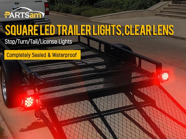 Partsam LED Side Marker Running Light Lamp for Trailers Trucks