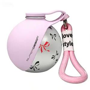 Outdoor portable water dispenser, foldable, suitable for cats and dogs, portable water bottle made of 304 stainless steel.