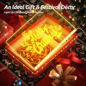 Glowing Acrylic Message Board – Rewritable LED Night Light for Gifts, Room Décor & Holiday Vibes