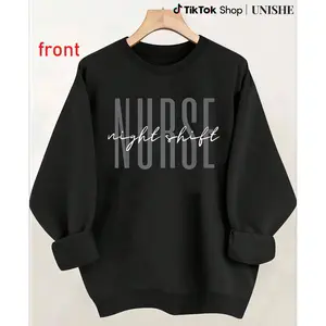 100% Nurse Long Sleeve Sweatshirt – Perfect for Night Shift Nurses