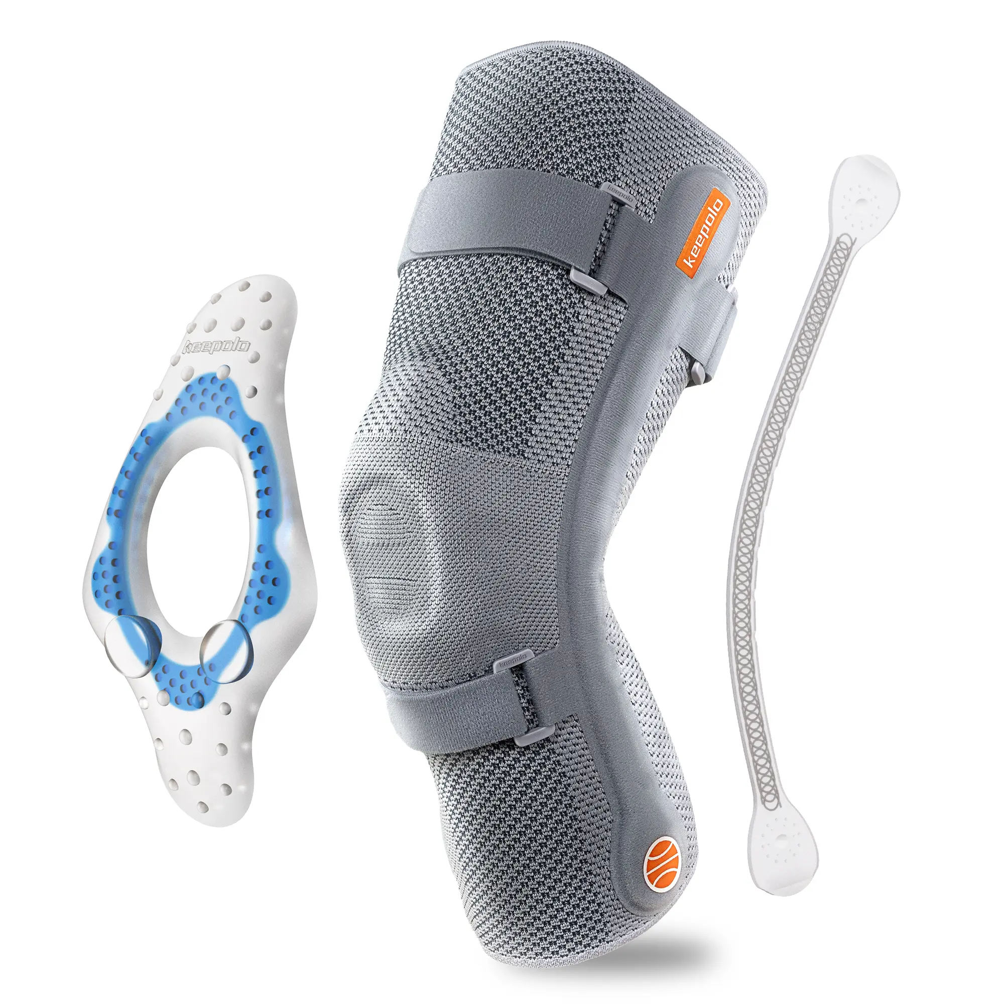 Basketball Knee Brace for Men with Patella Support,Professional Leg Compression,Long Side Stabilizers and Adjustable Dual Straps