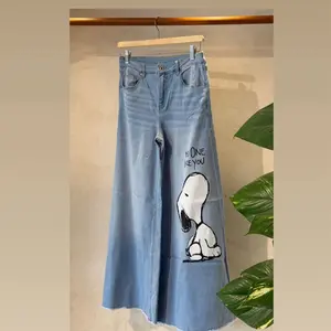 Norik Light Wash Wide Leg Denim Palazzo Jeans for this summer , Available in S, M, L,