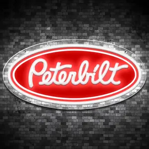 Peterbilt Neon Sign for Wall Decor, Dimmable Peterbilt Garage Truck LED Neon Light Sign USB Powered for Farm Bedroom Man Cave Bar Birthday Gifts Accent Illuminate