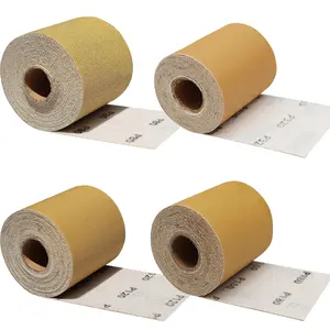 Total 20 Yards 2-3/4" Wide Continuous Sandpaper Roll Kit - 80 120 180 320 Grit Hook & Loop Backing Longboard Sanding Paper for Automotive, Woodworking Air File Long Board Sanders
