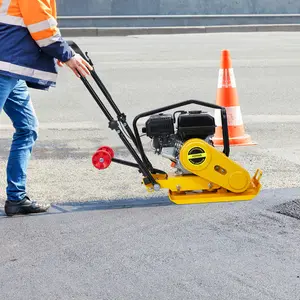 Garvee Heavy Duty Gas Plate Compactor – 212CC 7HP Engine, 5600 VPM, 4200 lbs Compaction, 22.1x15.9" Vibratory Plate for Asphalt, Soil, Pavement, Landscaping, Sidewalks