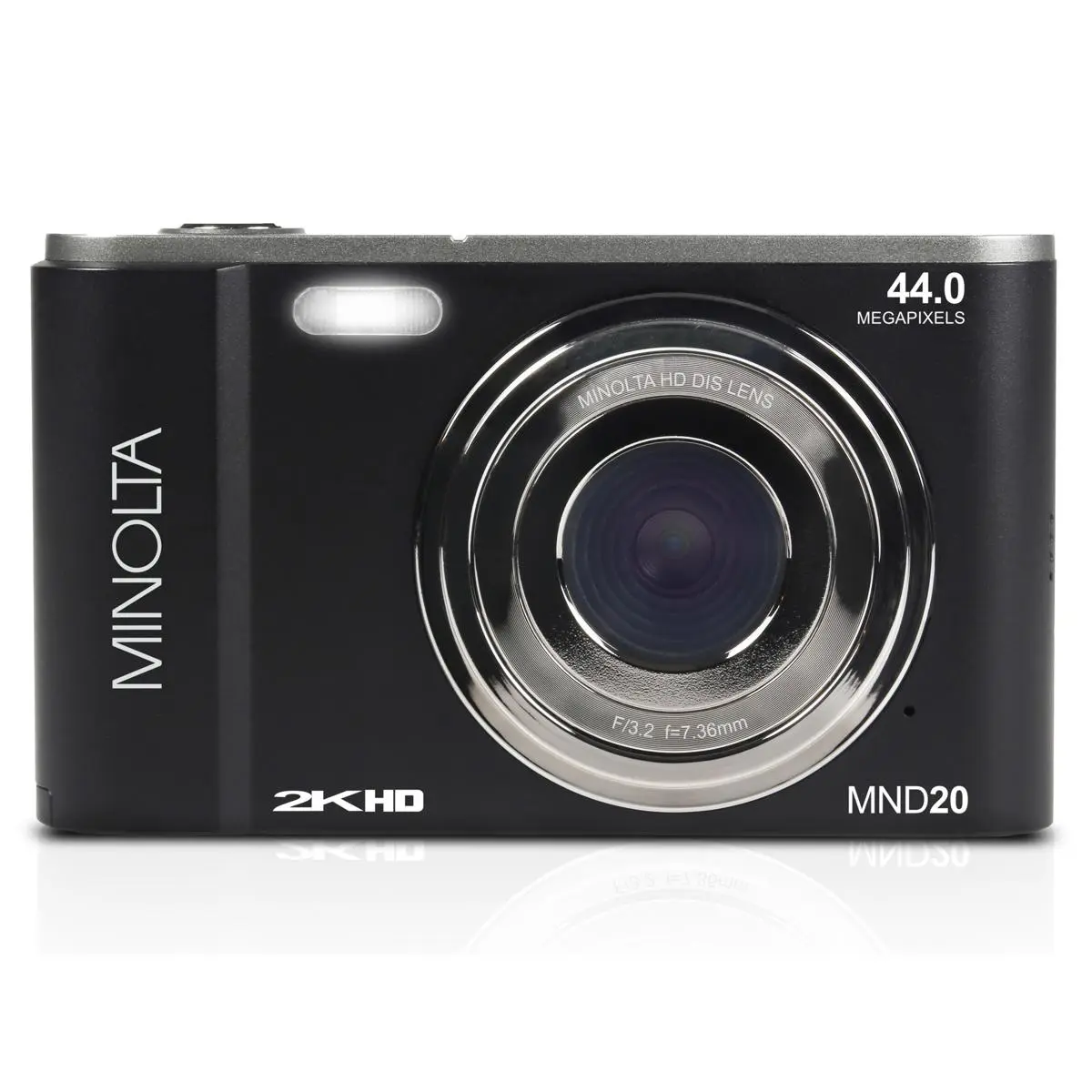 Minolta MND20 44 MP 2.7K Ultra HD Digital Camera (Black)