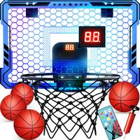 Blue Scoreboard & Led Basketball Hoop & Remote
