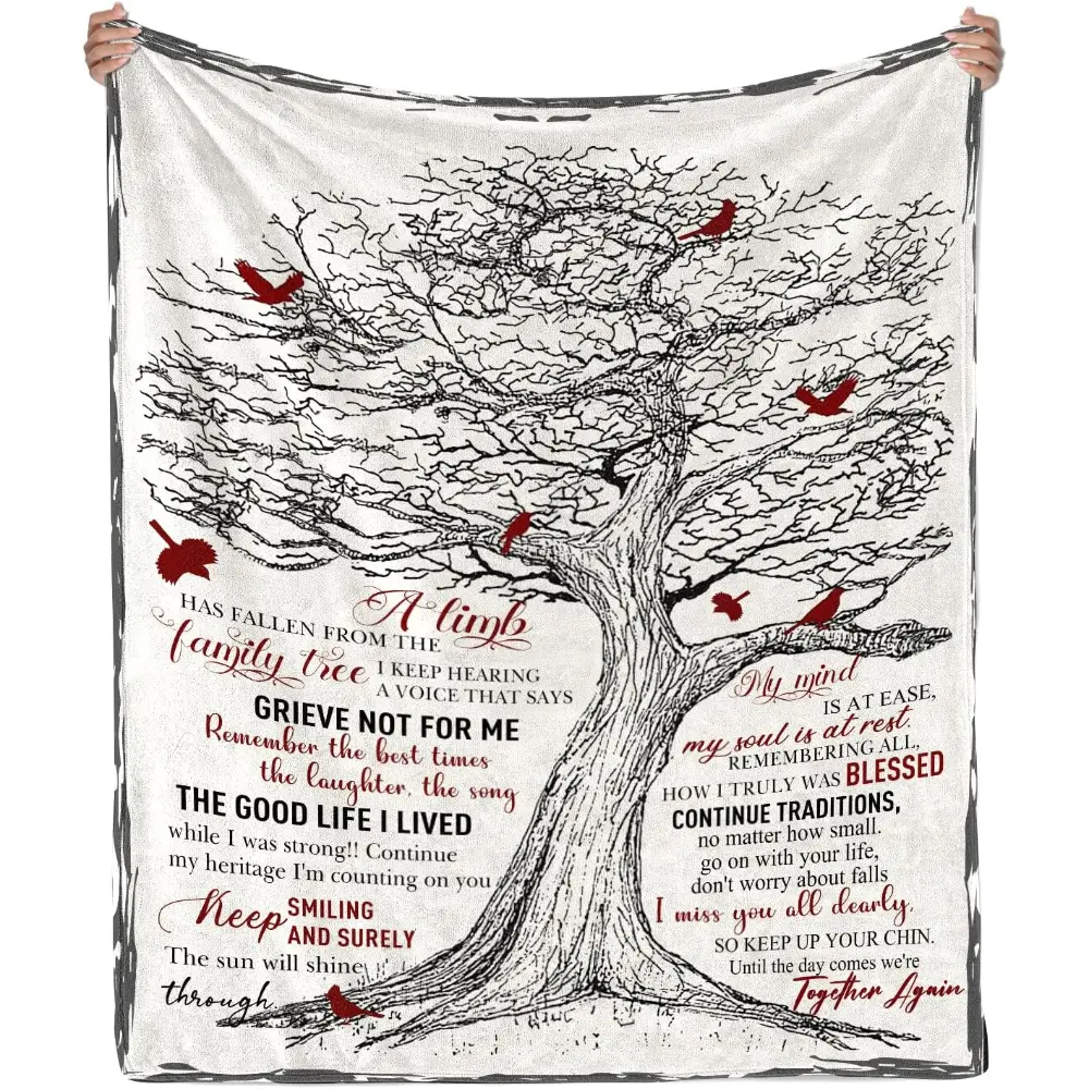 1PC Bereavement Gifts Blanket Sympathy Gift Memorial Gifts - in Memory of Loved One, Condolences Gift, in Loving Memory Blankets, Memorial Gifts for Loss of Mom Dad Grandma Grandpa Pet