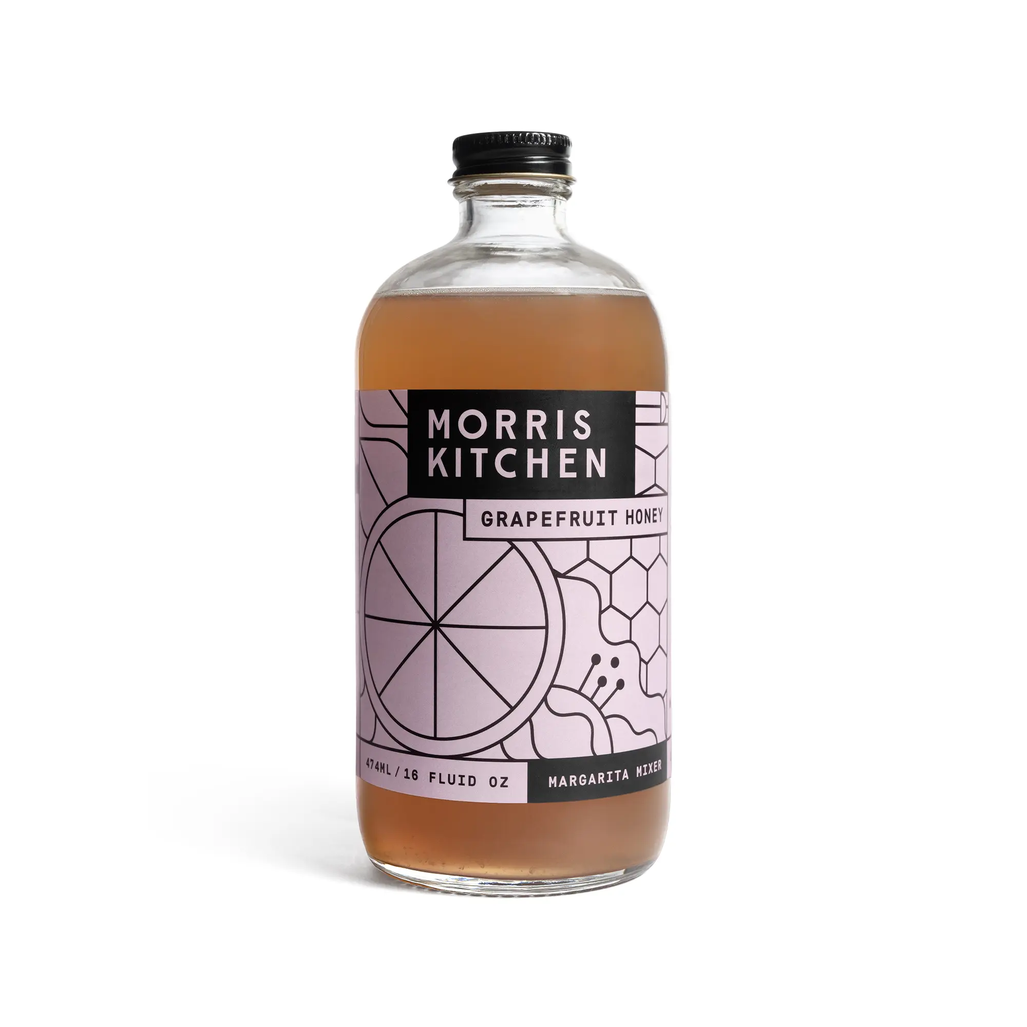 Morris Kitchen Grapefruit Honey Margarita Paloma Cocktail Mixer Single Bottle 16oz