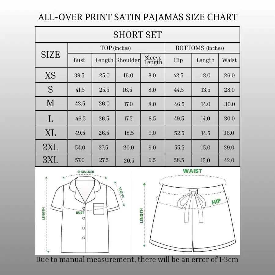 Taco Bell Pajama Set For Women Print Comfy Satin Sleepwear & Loungewear Pjs Short Sleeve Top & Bottoms Shorts