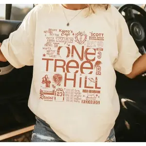 One Tree Hill Doodle Art Shirt, Vintage One Tree Hill Movie Shirt, Brooke Davis Peyton Sawyer Nathan Scott Shirt
