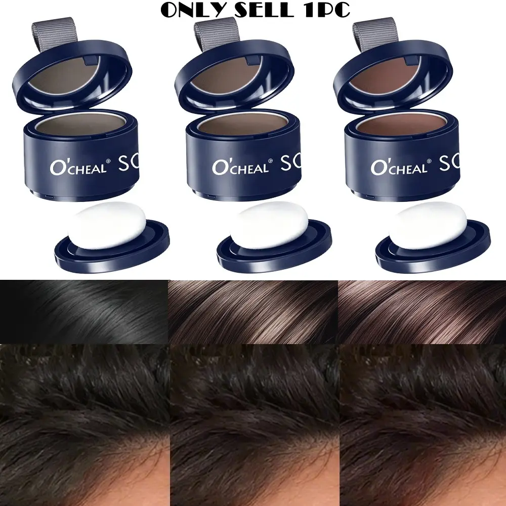 Hairline Filler Shadow Powder, Natural Volumizing, Portable Makeup Touch-Up, Multi-Use Eyebrow Powder, One Powder Does Many Things