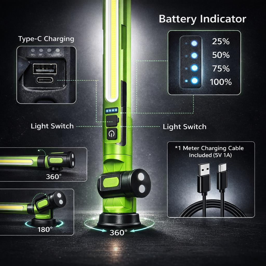 3000LM Magnetic Underhood Work Light, 5200mAh Detachable Battery, Rechargeable LED Bar with Dual Magnets & Hook, Waterproof Mechanic Light for Garage & Emergency 3000LM Magnetic Underhood Work Light, 5200mAh Detachable Battery, Rechargeable LED Bar with Dual Magnets & Hook, Waterproof Mechanic Light for Garage & Emergency