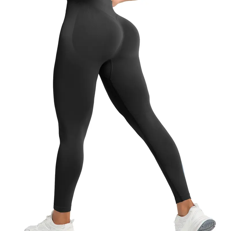 Women's High Waist Seamless Compression Leggings - Tummy Control, Gymwear Workout, High Waist Activewear, Gym Running Wear, Fitness Training Pant for Yoga & Sports, Gym Sportswear Bottoms