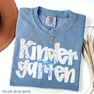 Comfort Colors Kindergarten Teacher Shirt, Kinder Crew, Back to School Tee, Gift for Her, For Woman