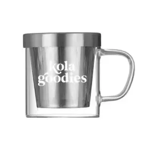 Kola Goodies LazyCup Drinkware Reuse Ceramic Mug with Built-in Strainer & Lid for Tea & Coffee Reusable Washable Tumbler