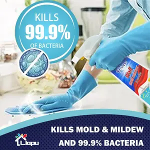 Liapu Active Mold Stain Remover, Fast-Acting Cleaner for Bathroom, Tile Grout, Silicone, Walls, Windows & Washing Machine Seals, Household Cleaning Solution
